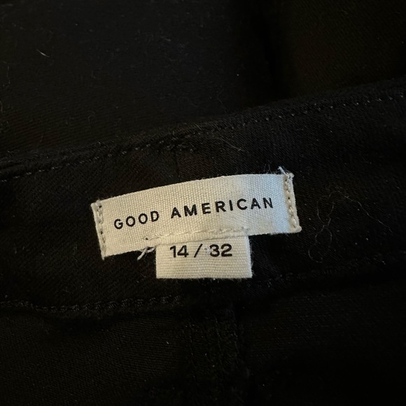 Good American GOOD CLASSIC BOOTCUT JEANS black wash size 14/32 - Picture 3 of 10